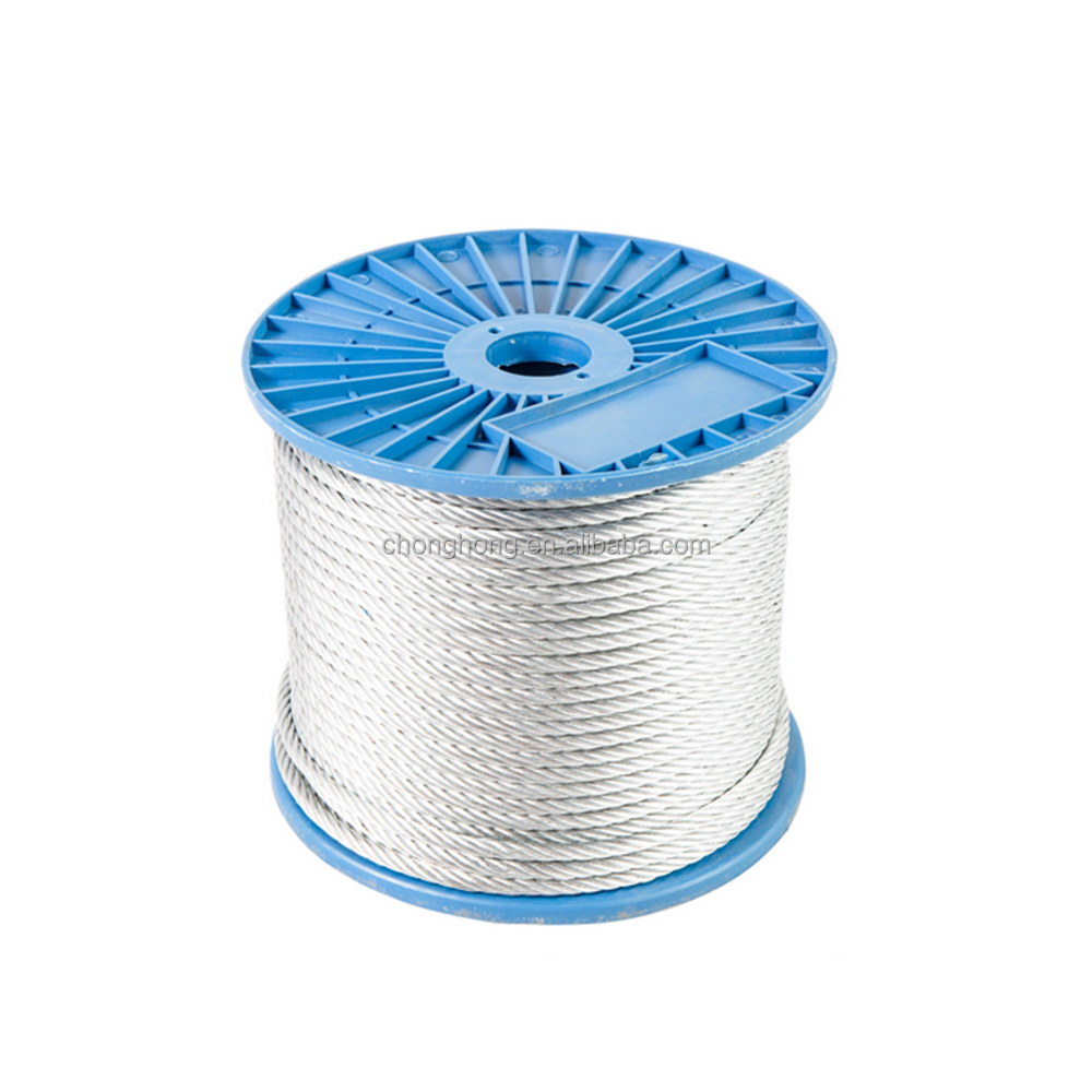 OEM Galvanized 6*12 6*7 6*19*6*37 Steel Wire Rope for Dry or Grease Applications