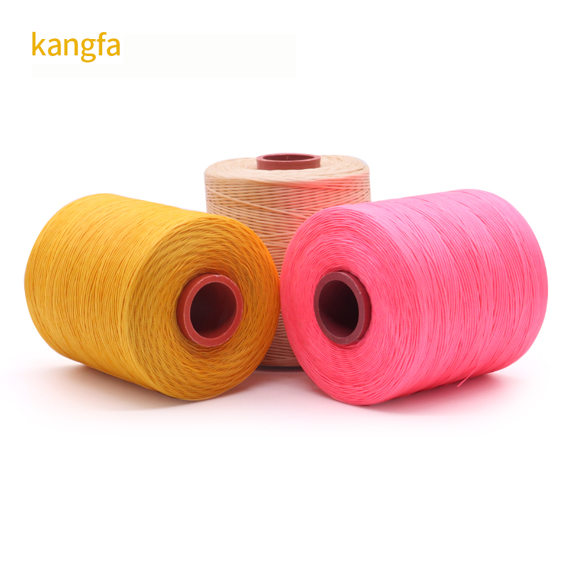 100% Polyester Nylon Waxed Thread For Sewing Shoes Dyed Color