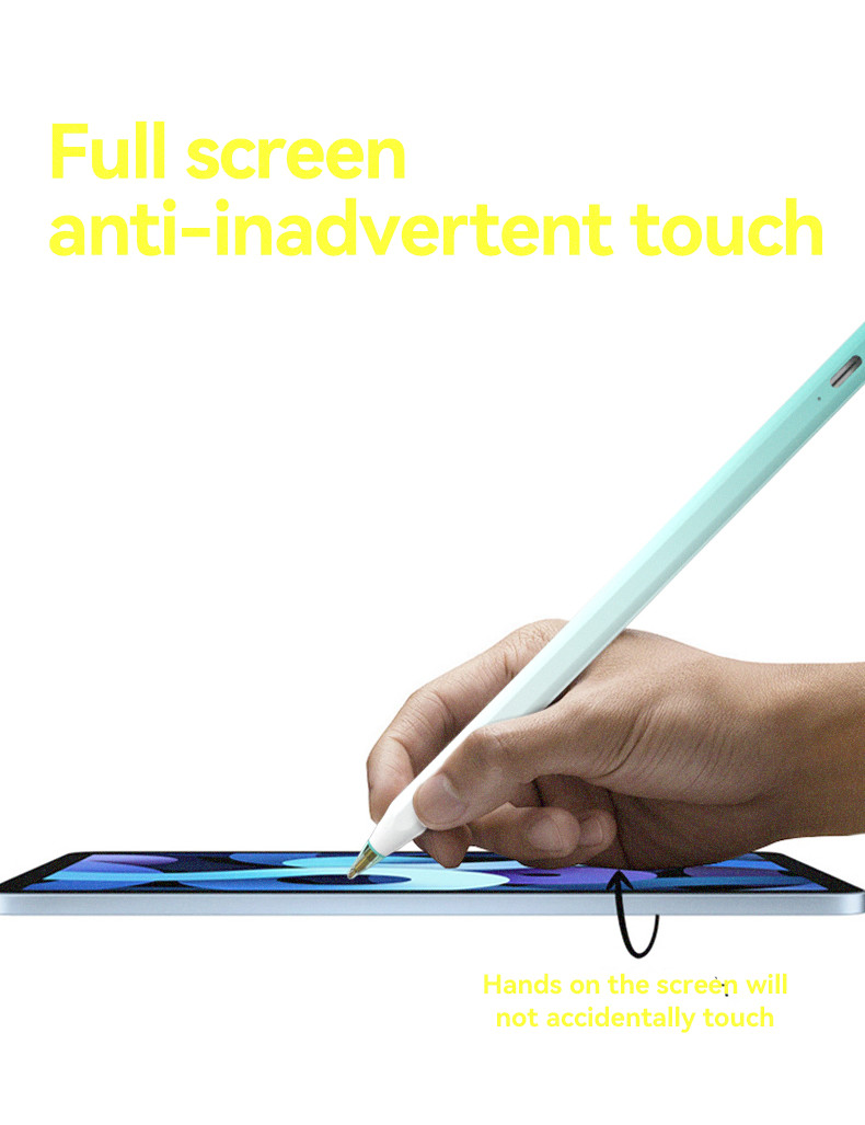 Blue Color Palm Rejection Rechargeable Stylus Pen Compatible With Ipad Mini Air