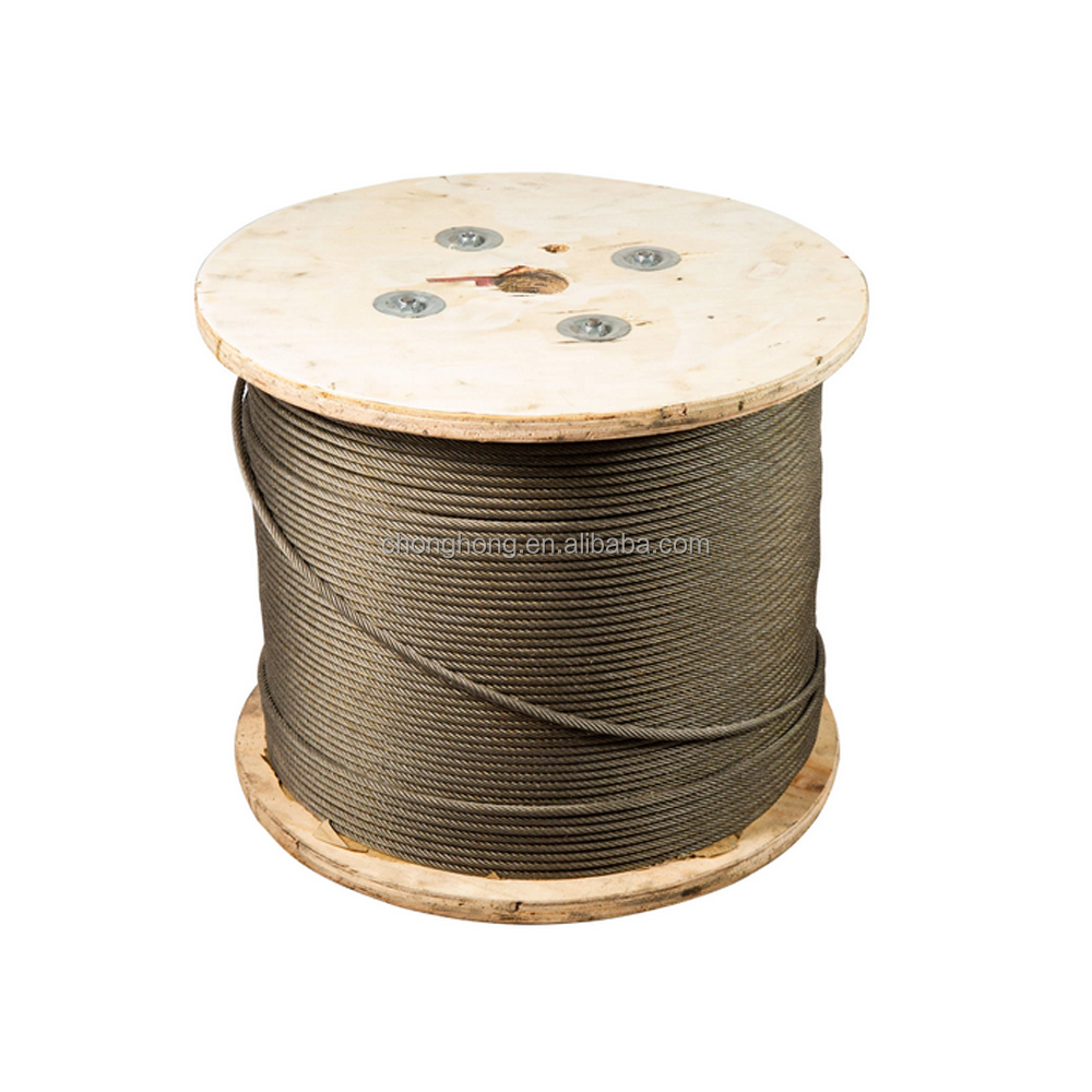 Ungalvanized 6*24 7FC Steel Wire Rope 200M/COIL Long-Lasting and Industrial-Grade Construction