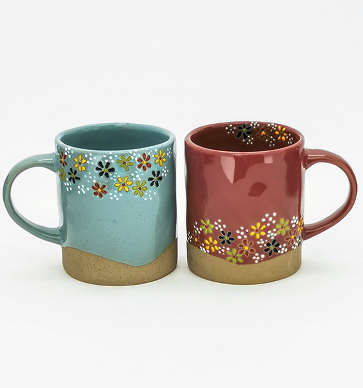 Fashion Customized Colored Coffee Tea Ceramic Mug With Handle Gardening Coffee Mugs
