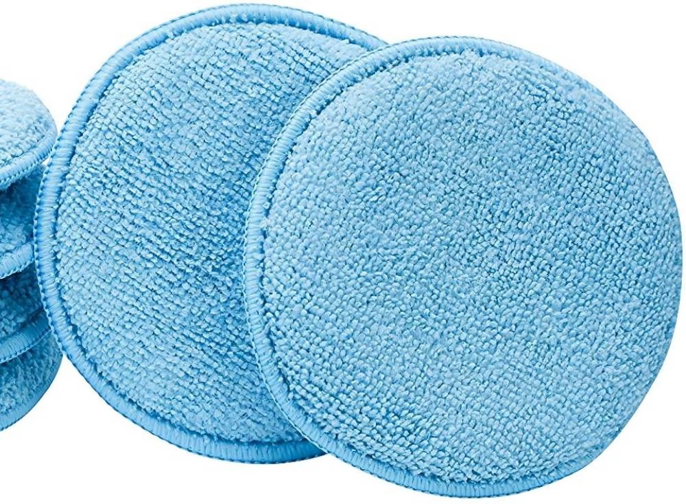 Dia12cm Drying Washing Microfiber Towels For Car Wash Detailing Applicator Pads