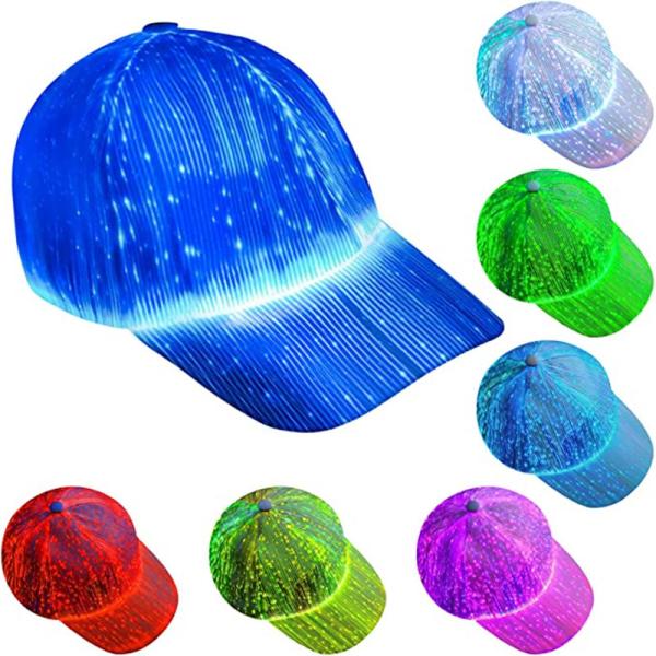 Quality LED Light Up Baseball Hats Fiber Optic Caps For Men Women for sale