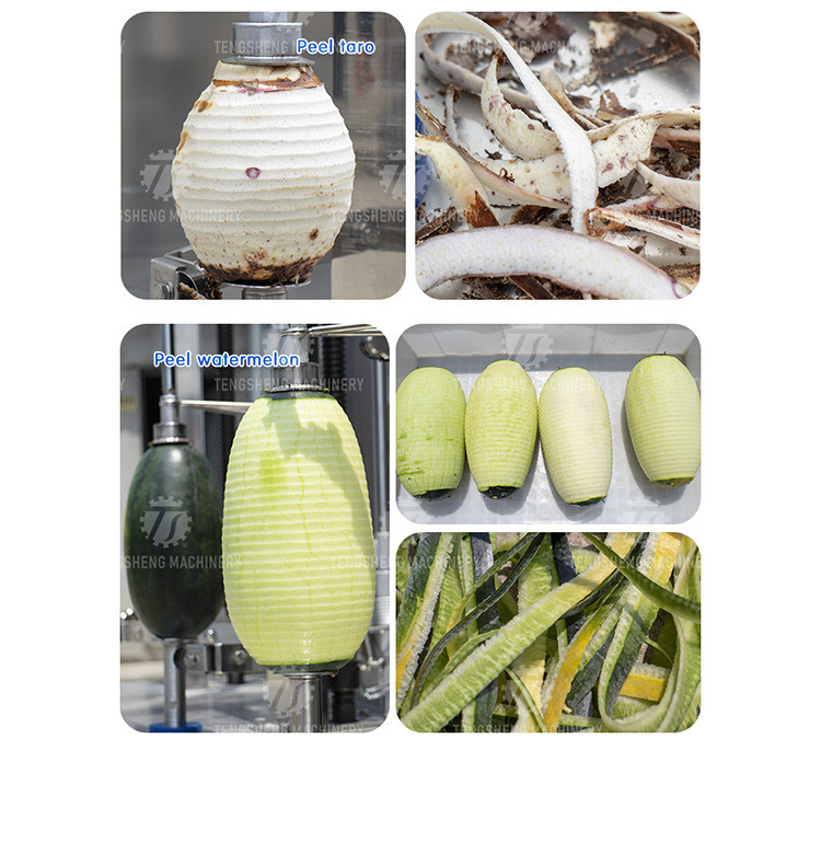 Membrane Unpicked Crackless Fruit And Vegetable Peeler Machine 2 Heads White Gourd