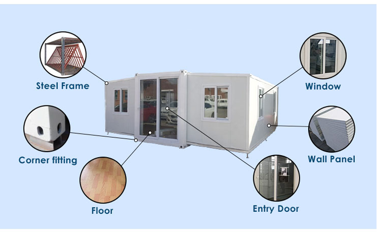Zontop China Luxury Prefabricated 20ft Expandable Container Modular Home Prefab House