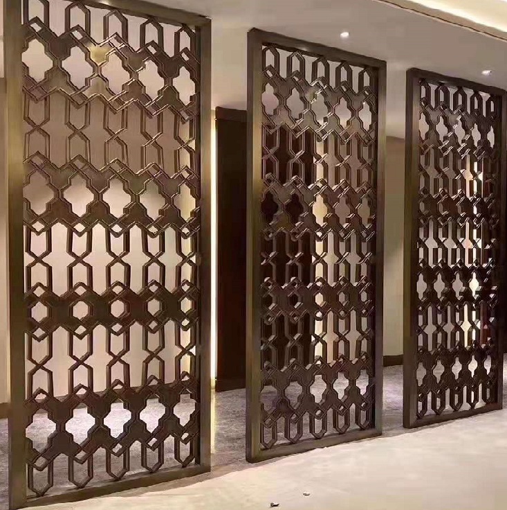 Customized Decor Restaurant Laser Cut Wall Partition Metal Screens Room Dividers