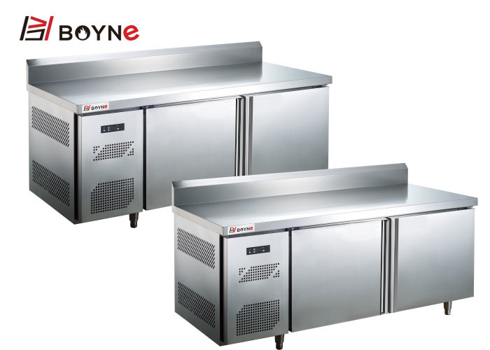 Commercial Working Table Two Door Refrigerator Counter Freezer use in kitchen and coffee shop