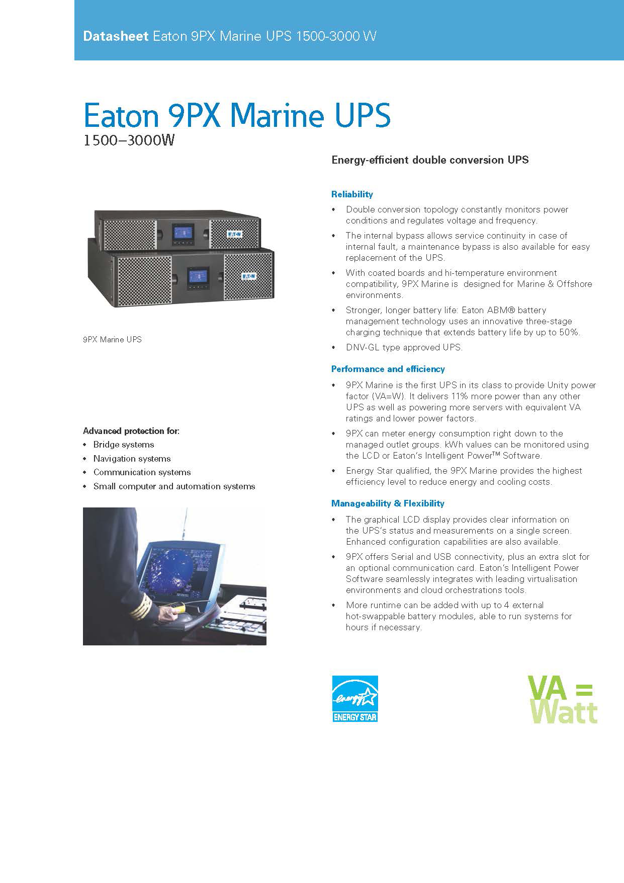 Eaton 9PX Marine 1.5KVA 1.5KW 220V 3KVA 3KW CE CE REPORT RACK TOWER ONLINE UPS On-line