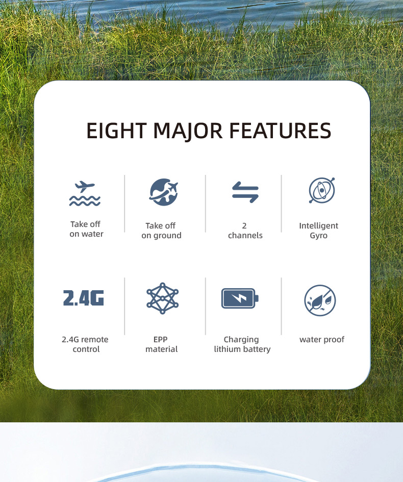 2 Channels Epp Foam Rc Hydroplane Remote Control Toy For Kids Age Range 5 to 7 Years Electric Power Source Amphibious