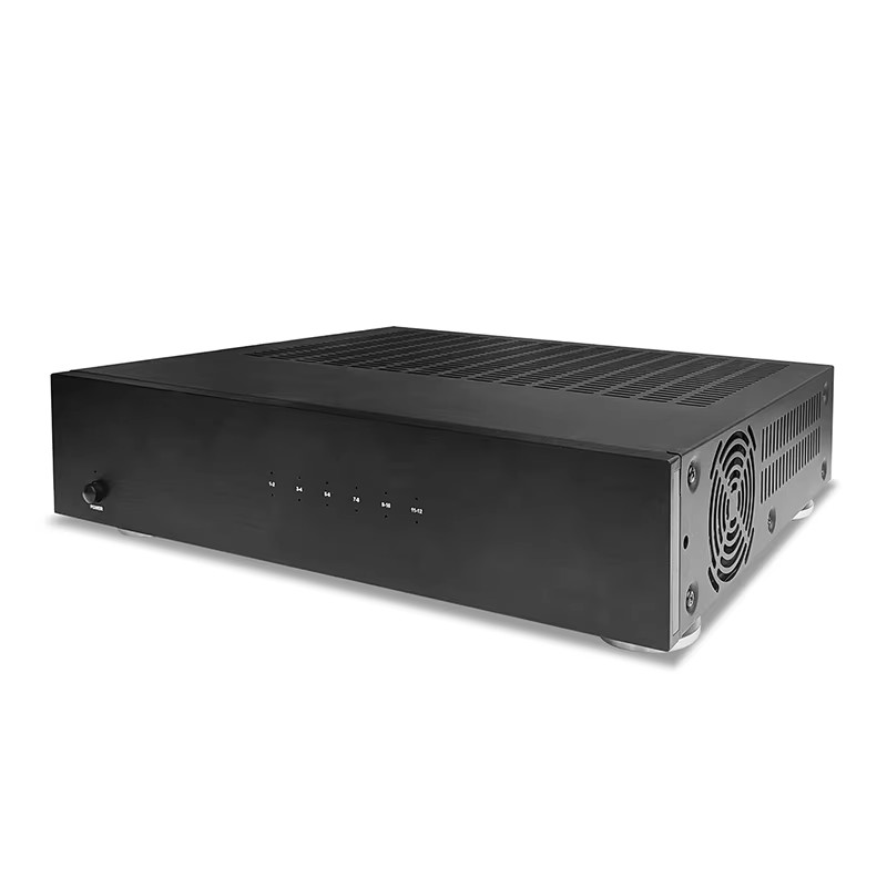 Powerful Multi Zone Stereo Amplifier 19 Inch Rack Mount 900 Watts With Speaker Selector Volume Control