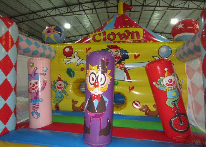 Inflatables Clown Baby Bounce House , Indoor Games Toddler Bouncy Castle 5 X 5m