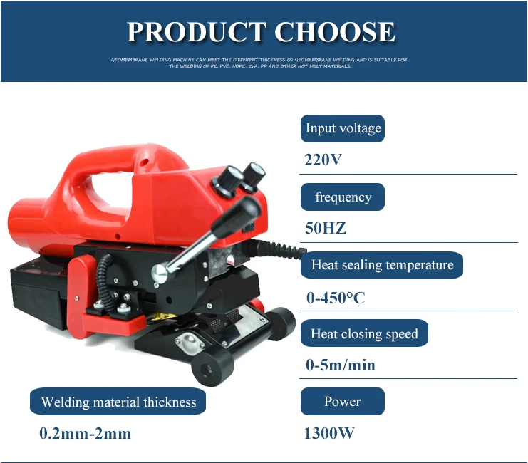 Plastic Welder for HDPE Geomembrane Fish Pond Liner HDPE Hot Wedge Welding Machine Made