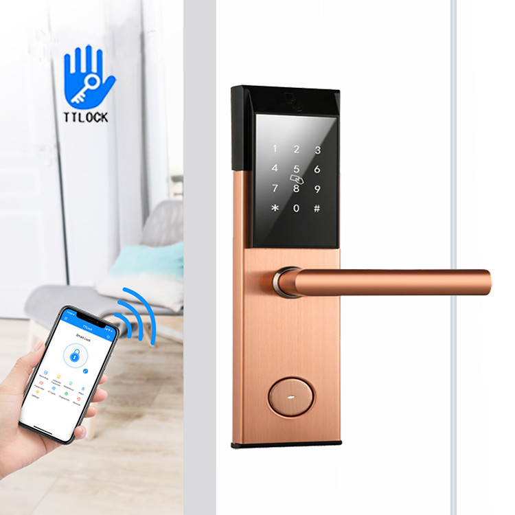 Wifi BLE TTlock APP Apartment Smart Door Lock With ANSI Standard Mortise Keypad