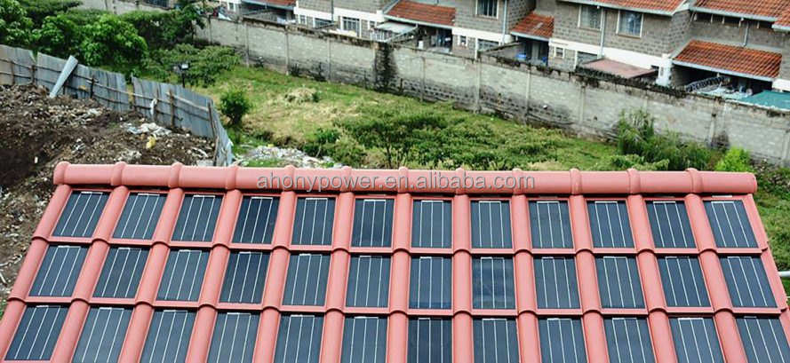 OEM car home villa house Solar Power Roof Shingles solar tiles energy for sustainable photovoltaic on off grid power