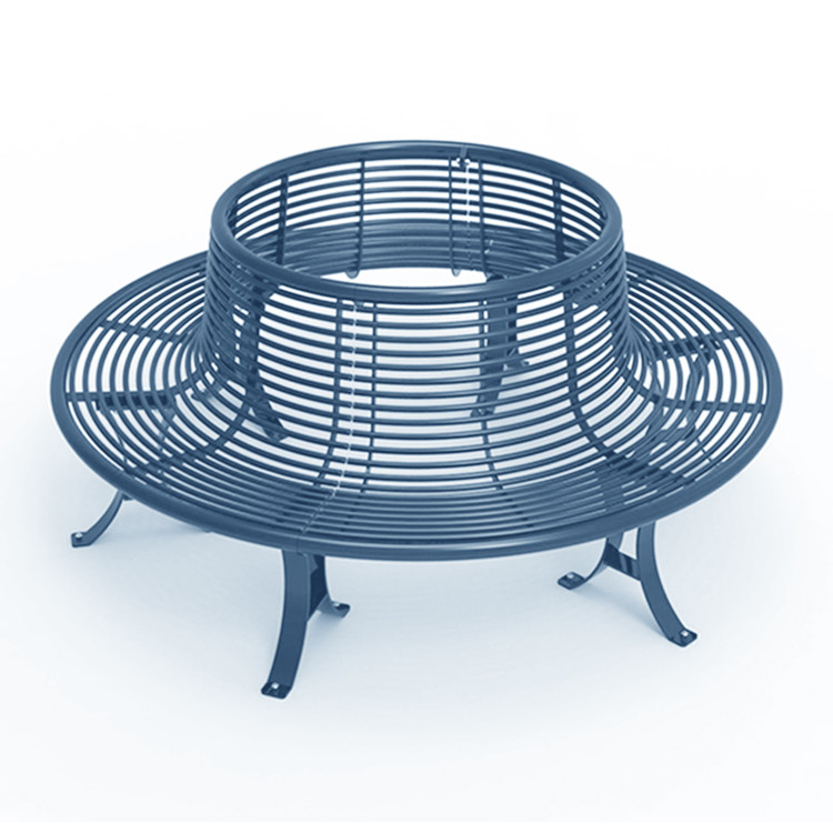City Street EN840 200cm Metal Round Tree Bench