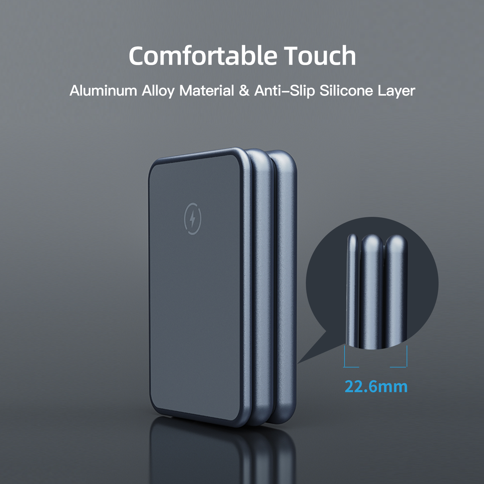 Portable Magnetic Mobile Phone Wireless Charger with Foldable Design and 9V/2A Input