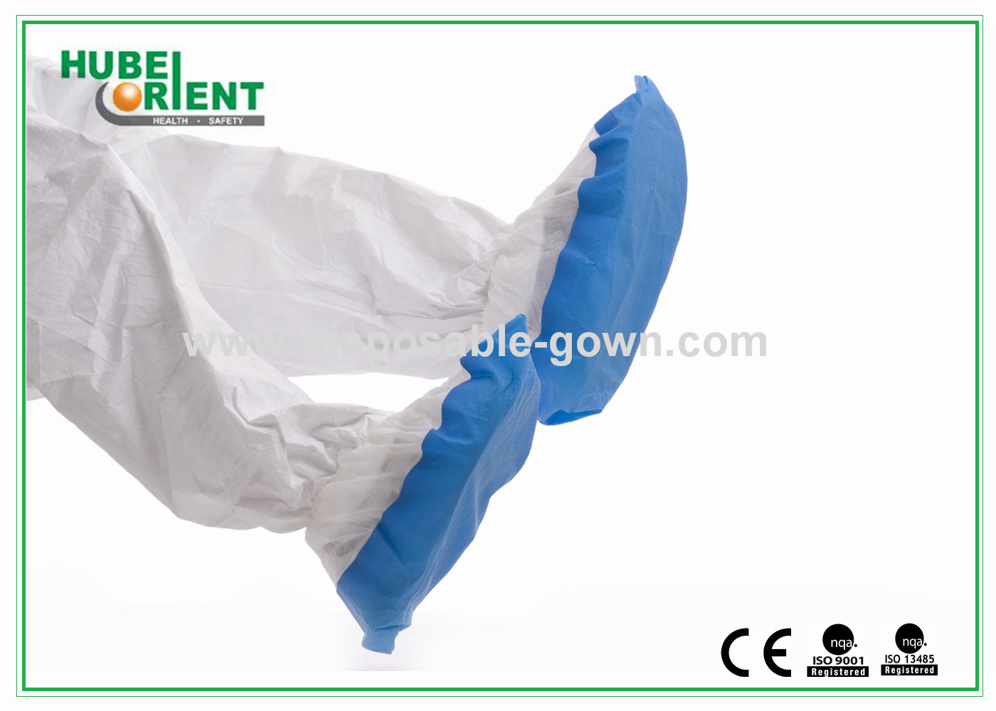 Skid Resistant Blue Disposable Shoe Cover Plastic Shoe Covers For Prevent Dust