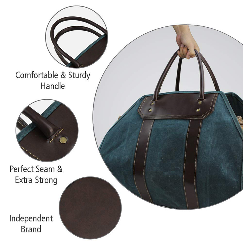 Heavy Duty Canvas Log Carrier Durable For Indoor / Outdoor Fire Building