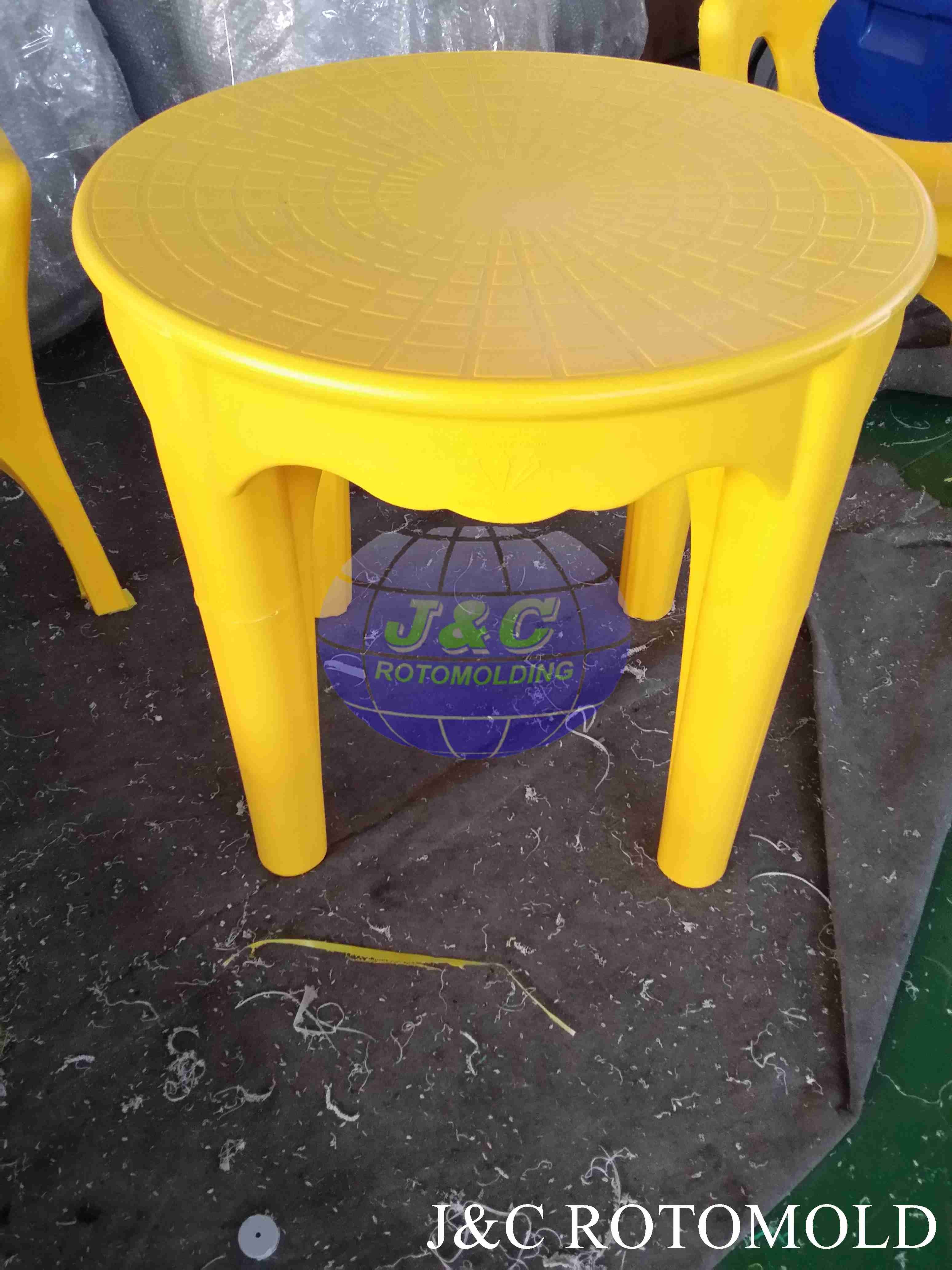 Rotational Moulding Products Round Plastic Table Made By Die Casting Rotomolding Mold