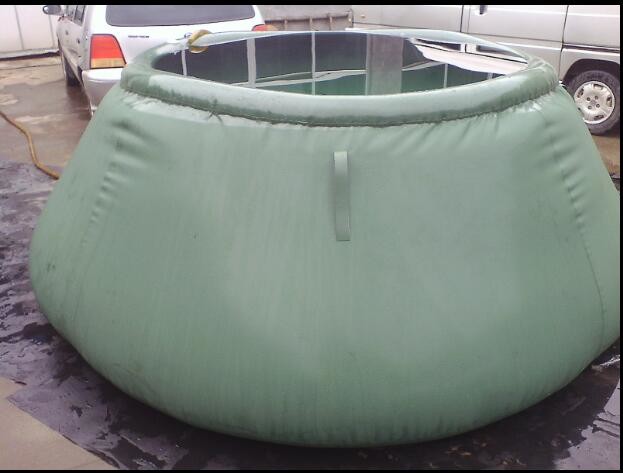 High-Frequency 5000L Tarpaulin Water Tank Army Green Military Water Storage Tank