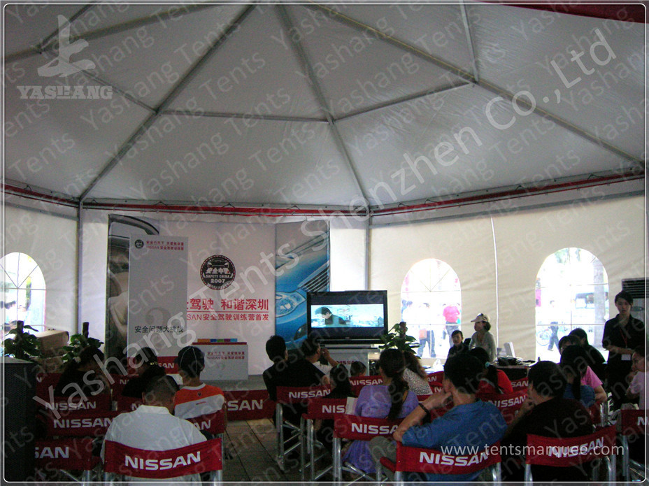 Training 3M Large Shade Gazebo Canopy Tents With Sidewalls / Transparent PVC Windows