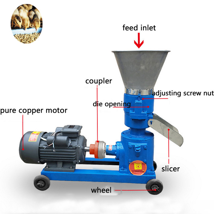 220V/380V Poultry Feed Pellet Machine Cattle Feed Making Machine 80-1200kg/H