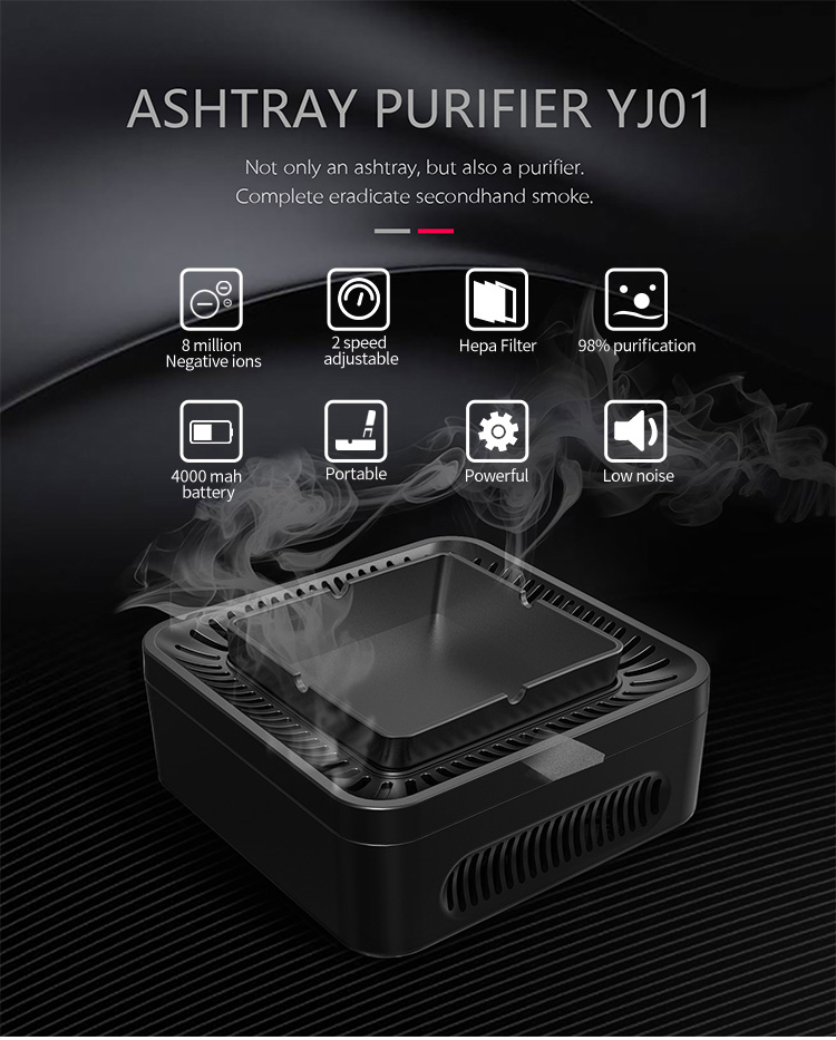 Homefish OEM 2023 Newest Purificador De Aire Portatil Purificateur Ions Negative Air Purifier For Car Home Ashtray Air Purifier