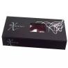 Buy cheap custom purple red hair extension gift box hair extension hinged box with window from wholesalers