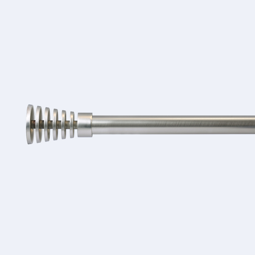 Package Carton Modern style Aluminum Curtain Pipe With Multi head Shape Finials Customizable Curtain rod Finials