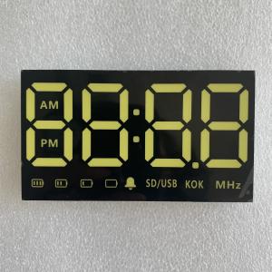 Monochrome Tn LED Segment Display 10mm Pixels CC CA With Yellow LED Backlight