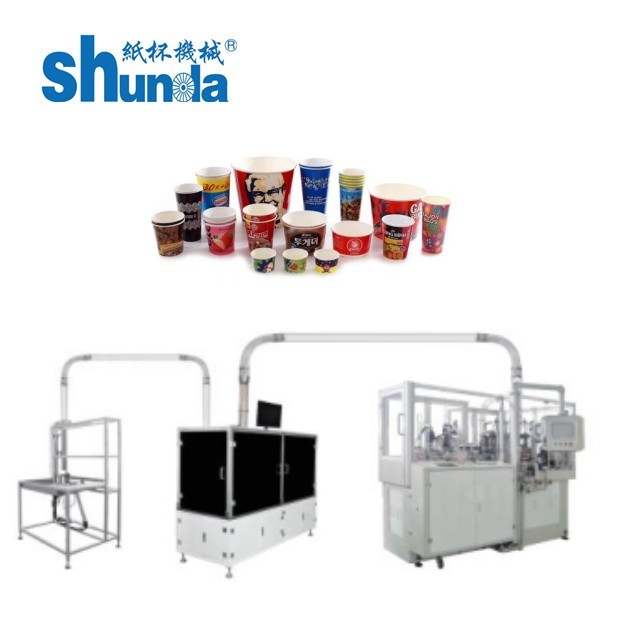 Single Double PE Coated Automatic Paper Cup Machinery For Hot / Cold Drink