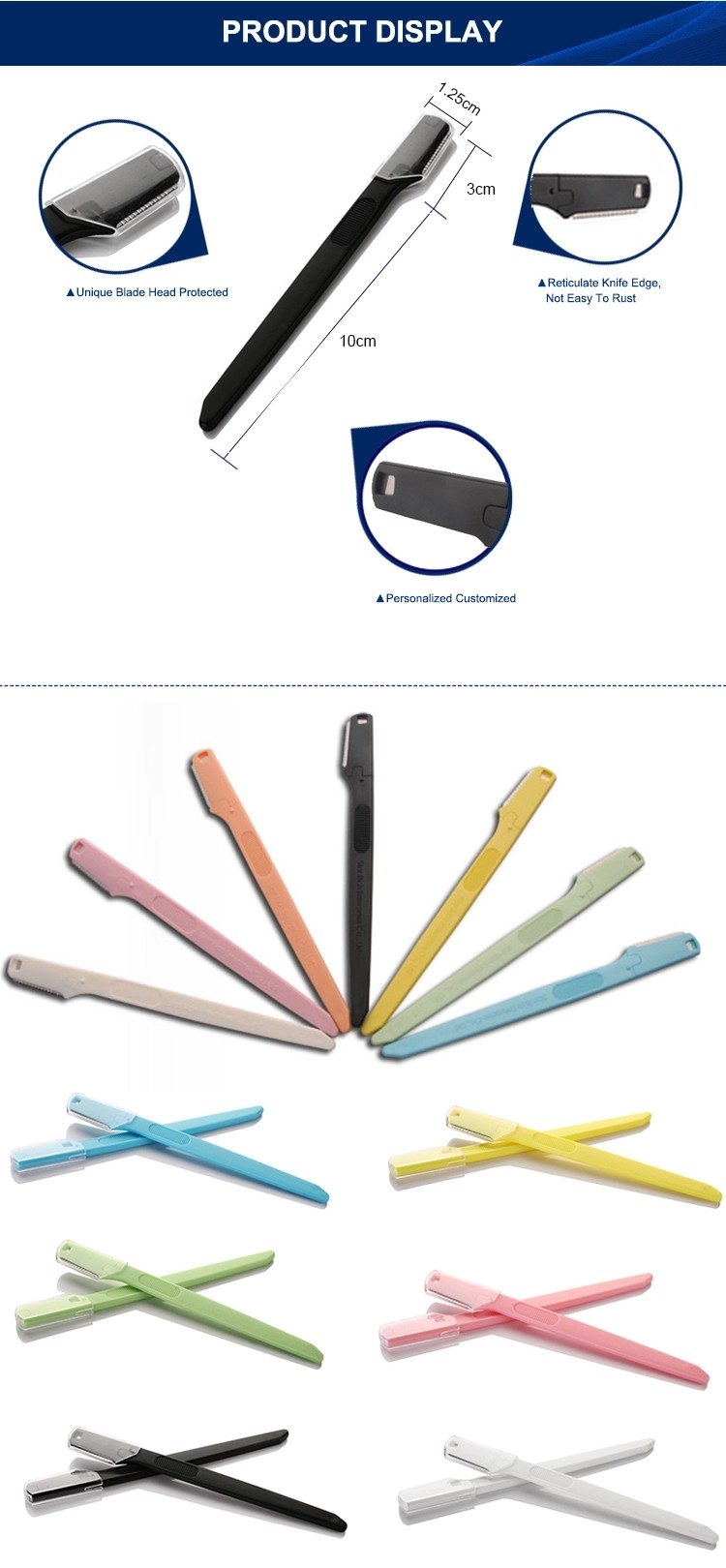 Beauty Sharp Hair Shaving Razor Foldable Mini Makeup Eyebrow Trimmer