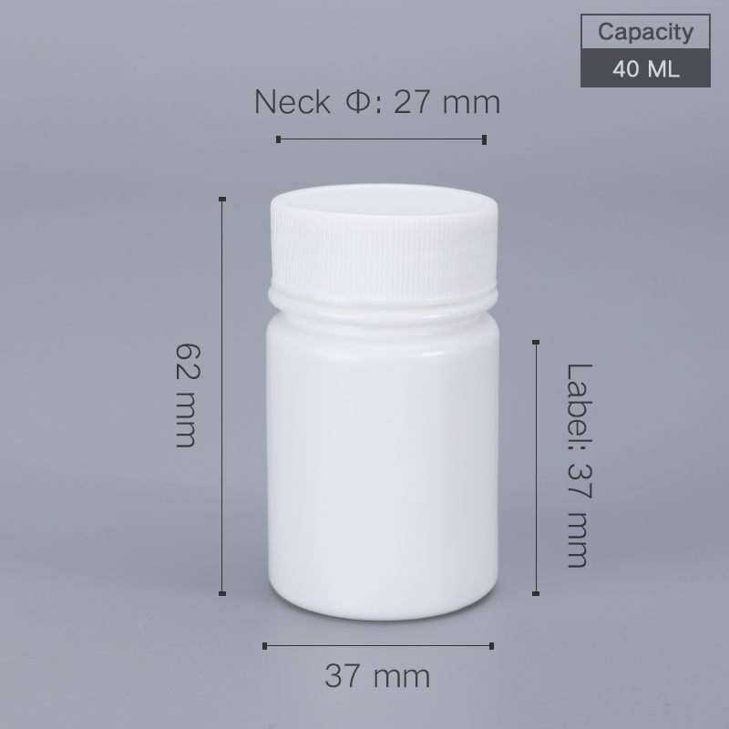Empty 50CC Plastic Pill Bottle Container Blank Medicine Bottle For Chemical Capsule