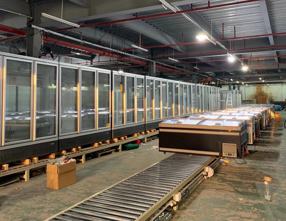ETL Certification Supermarket Island Freezer For Meat Seafood Chicken