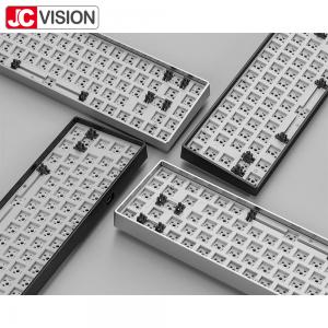 China Customized Style Aluminum 68 Keys Mechanical Keyboard Case Kit RGB LED Backlit on sale