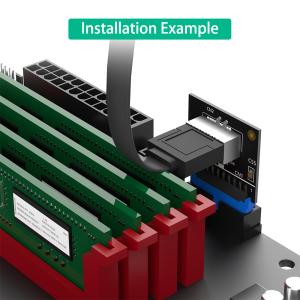 Upgrade Version Vertical USB 3.1 Front Panel Socket Key-A Type-E to USB 3.0