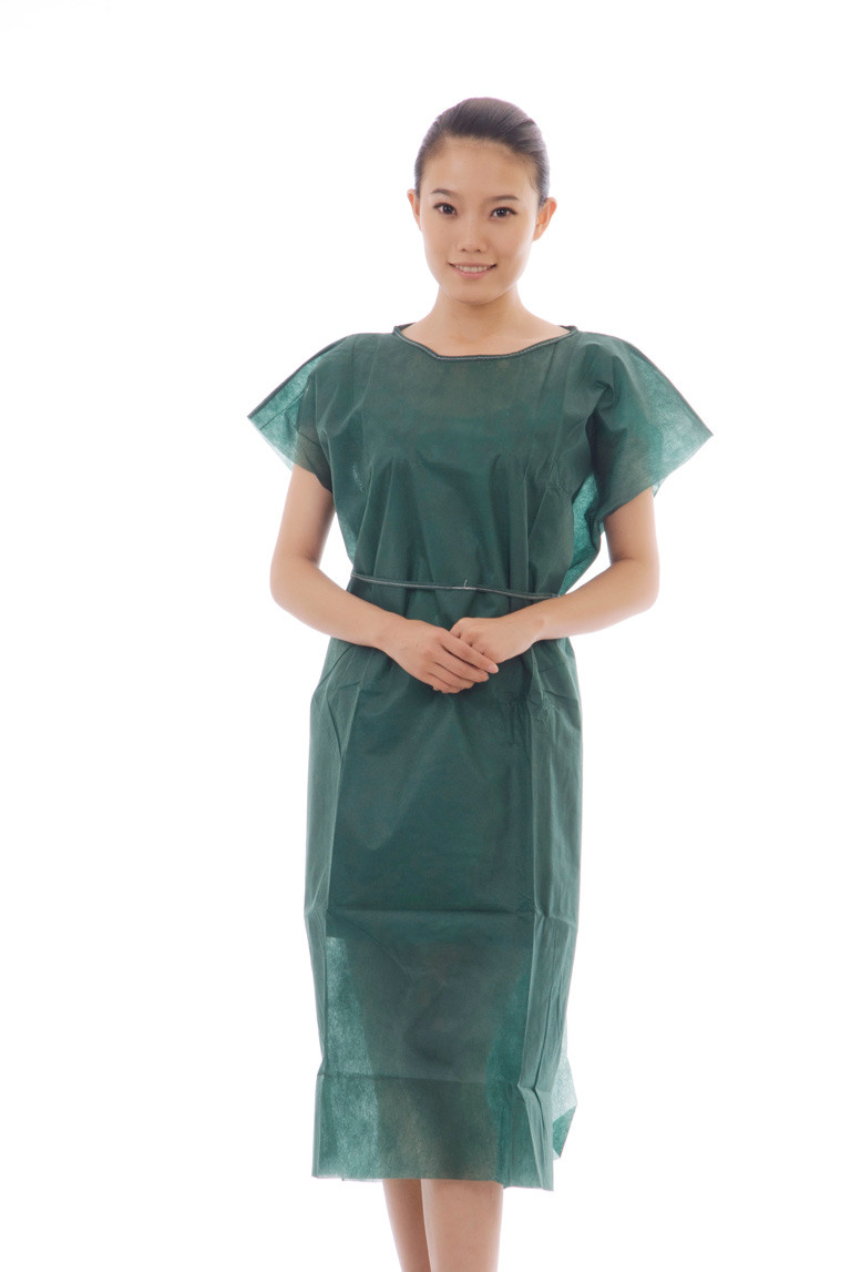 Sleeveless 40gsm Non Woven Patient Gown For Operation Room