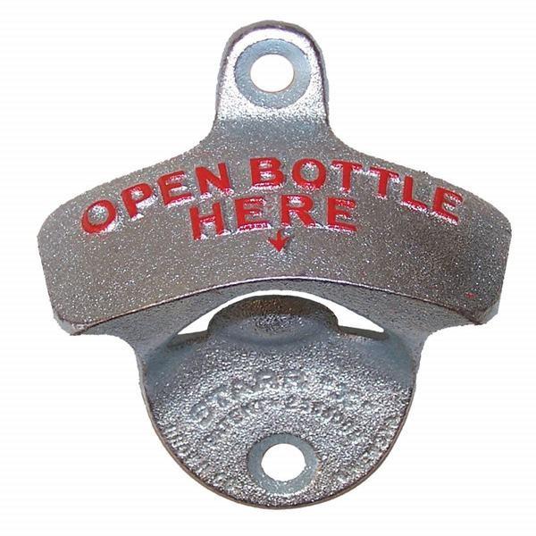 Popular Design Die Casting Zinc Alloy Debossed Logo Opener Bottle Here Bar Wall