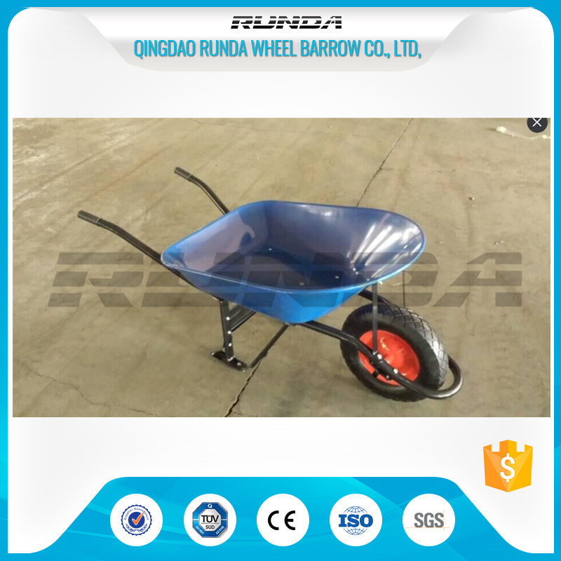 Various Color Heavy Duty Wheelbarrow 4.00-8 Rubber Wheels 1.2mm Frame Thickness