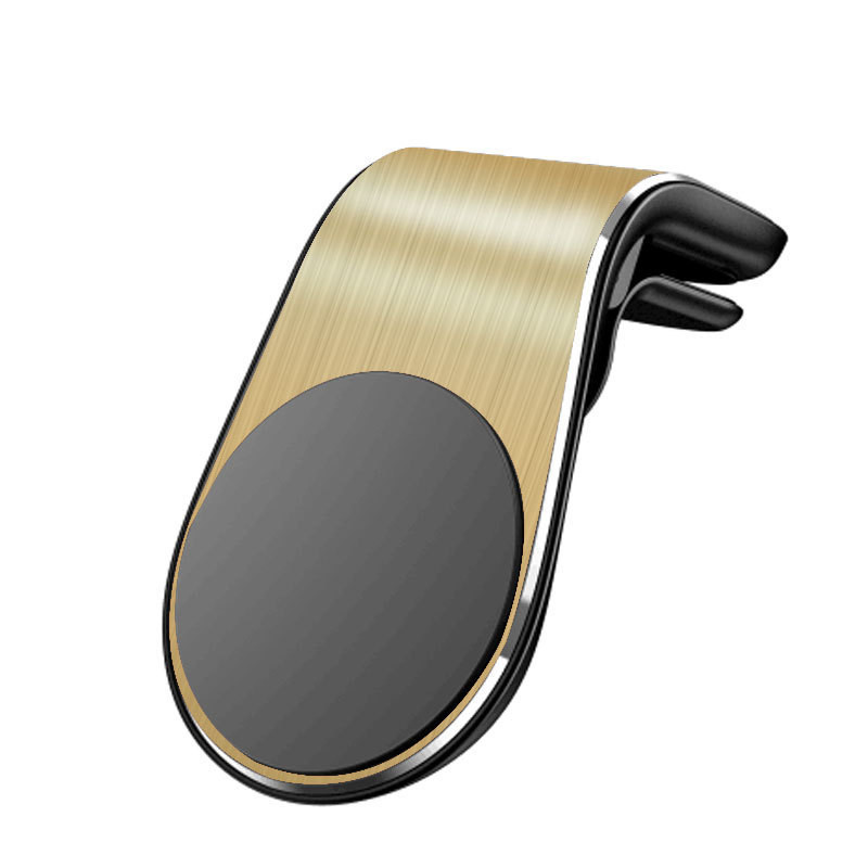 L Type Magnetic Mobile Car Vent Clip Phone Holder Metal Silicone Pad