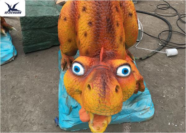 Animatronic Cartoon Realistic Dinosaur Models 2 Meters Long For Children Park