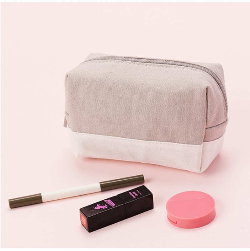 Portable Small Shell Shape Canvas Zipper Cosmetic Bags
