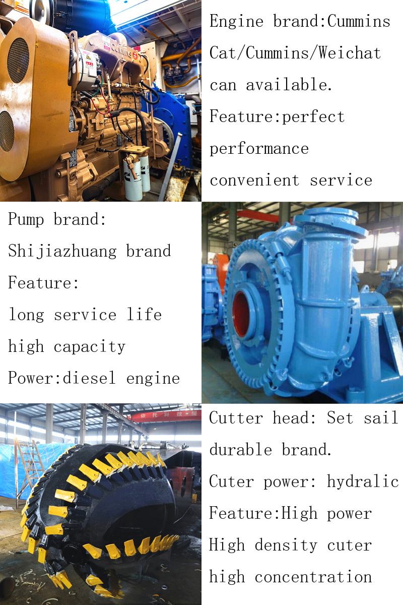 Siemens PLC Diesel Cutter Suction Dredger for River Sand
