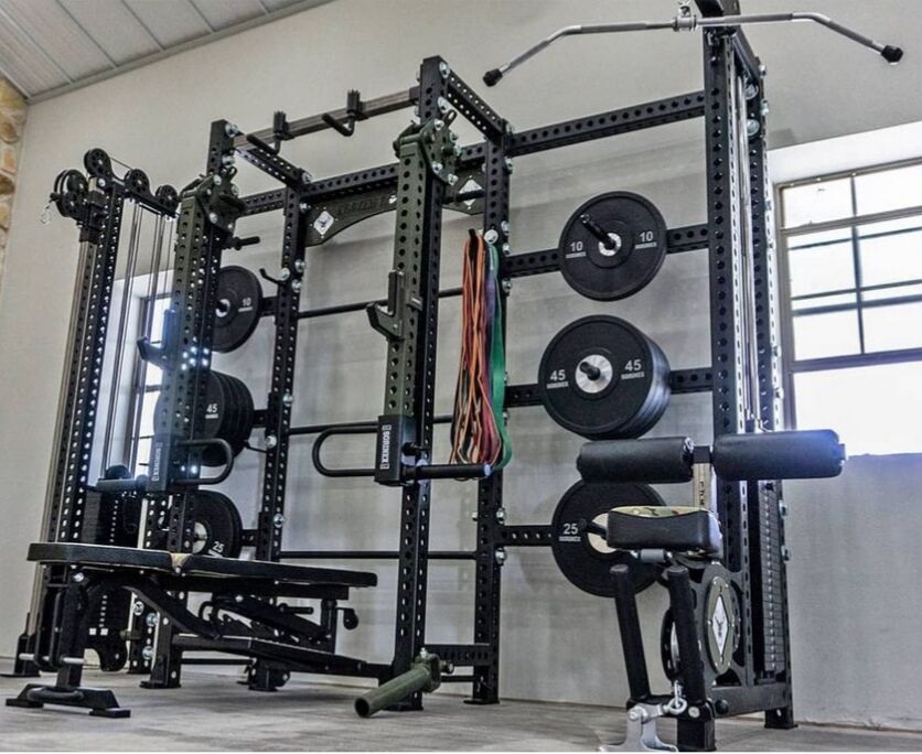 Multi-Function Home Gym Equipment Adjustable Smith and Squat Rack Machine with Weight Stack for Chest Exercise