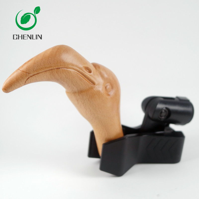 Precision Fine Carving Wooden Umbrella Handle Umbrella Duck Handle Uv Resistant