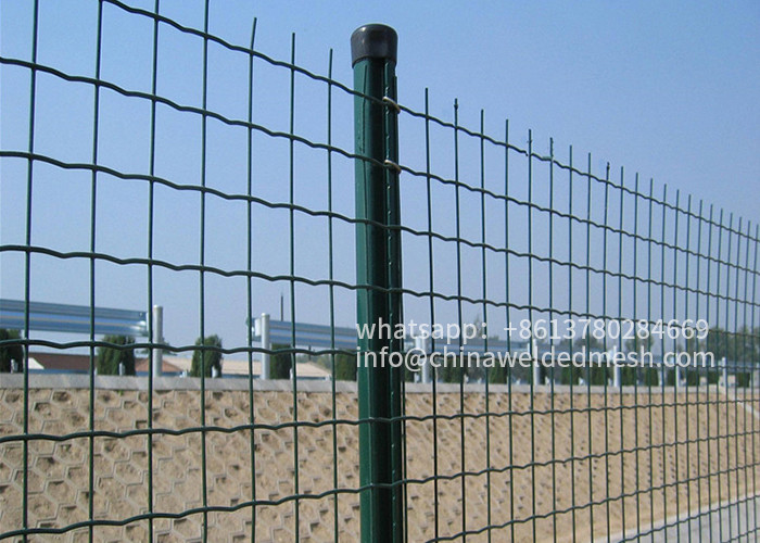 Green Vinyl Coated Welded Wire Mesh Rolls 50.8x101.6mm Opening
