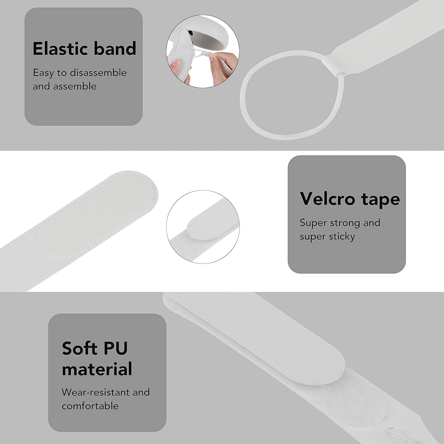 2021 5in1 Knuckle Strap+Grip Cover+Hand Strap+VR Lens Dust cover+Thumb Button for Oculus Quest 2 VR Controller Accessories