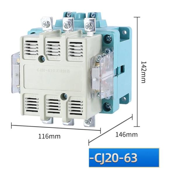 Quality CJ20 400A high power contactor magnetic contactor for industrial control 3 poles ac Electrical Contactor Switch for sale