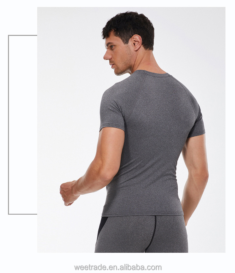 Tight quick dry clothes summer sports inner wear plus size t-shirts sports wear for men
