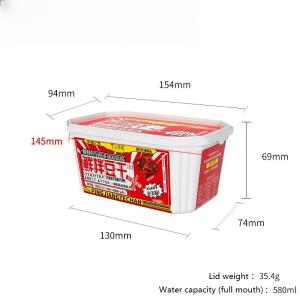 Disposable bowl for food packaging with lid and and customized design and eco